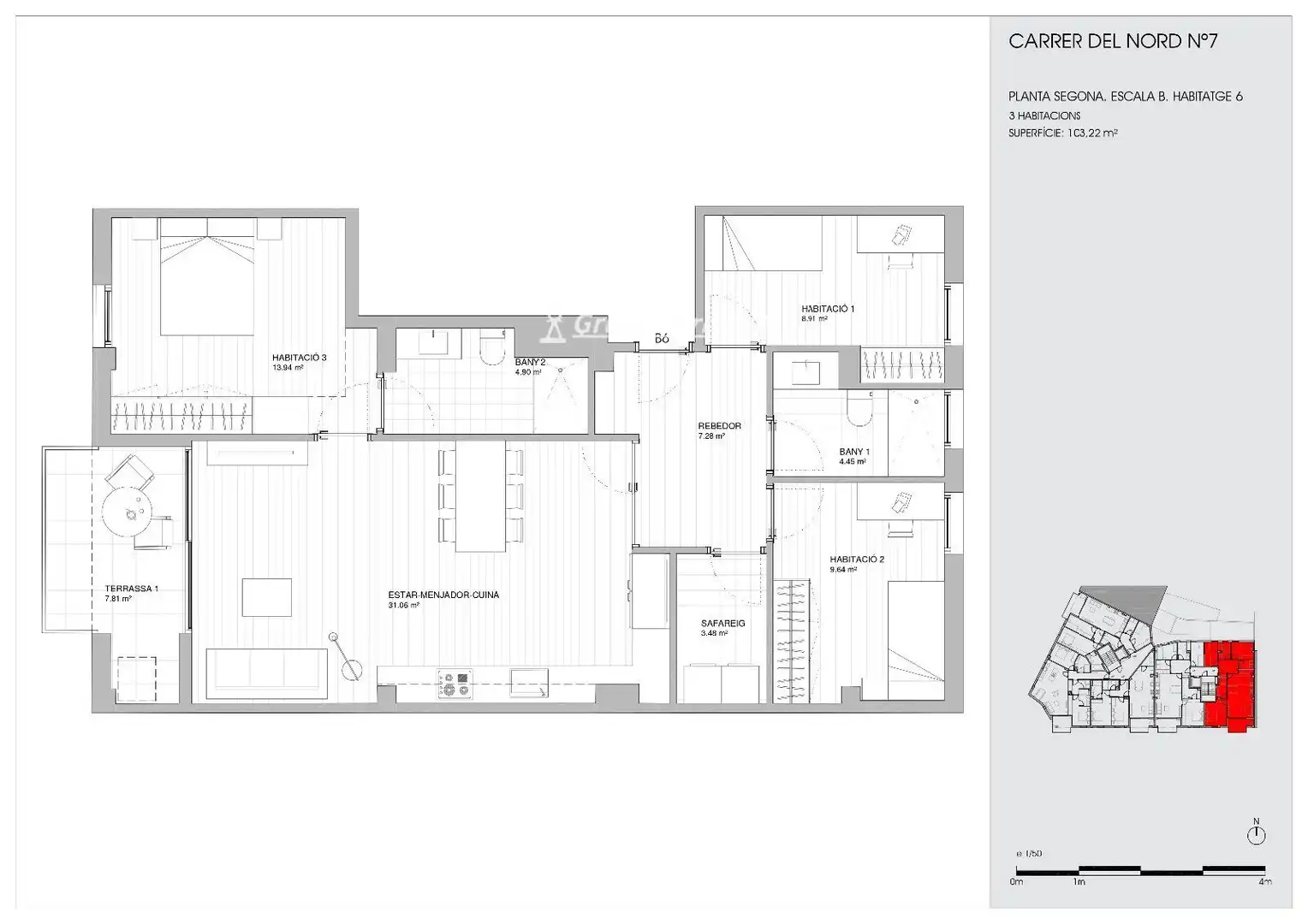 Piso en venta en del Nord, Centre