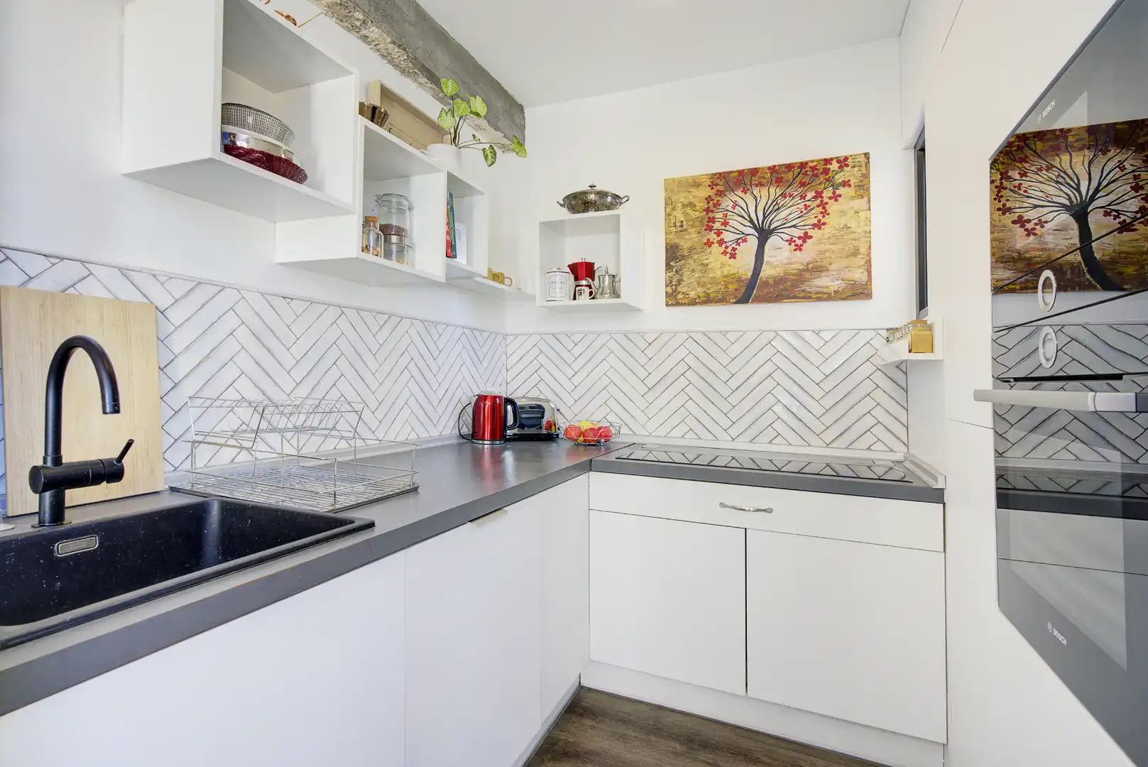 Küche von Wohnung zur Miete in Granada mit Klimaanlage, Heizung und Parkett