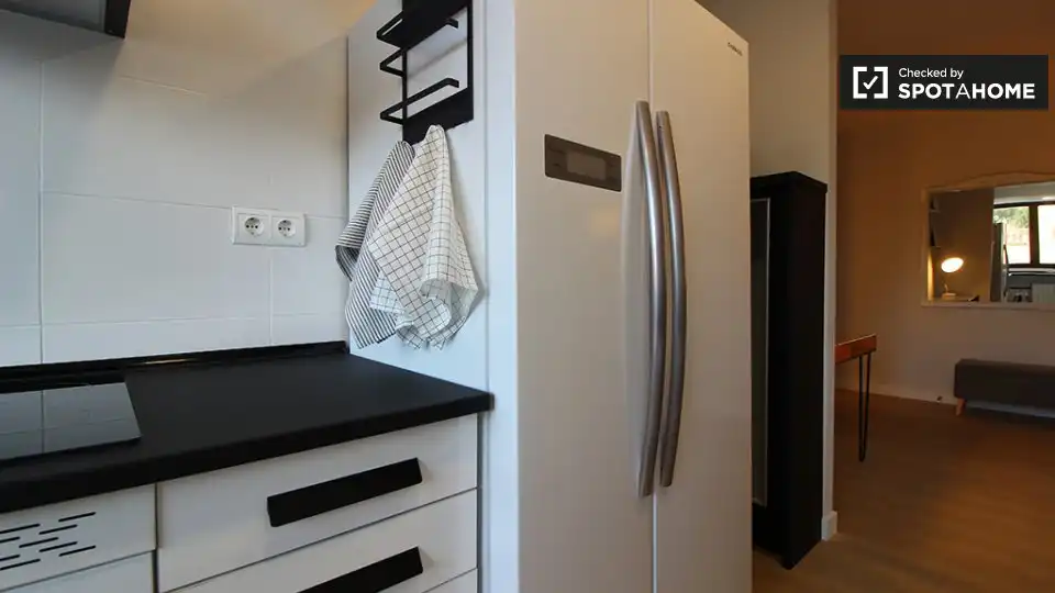 Kitchen of Flat for rent in Madrid  with Air Conditioner, Heating and Furnished