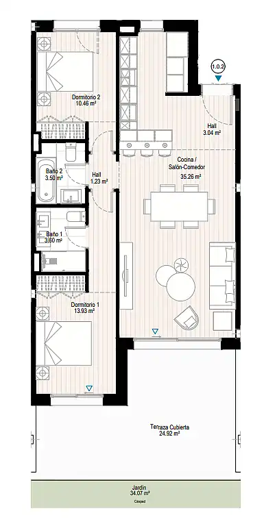 Apartment mit Garten zum Verkauf in Doña Julia Golf, imagen 16