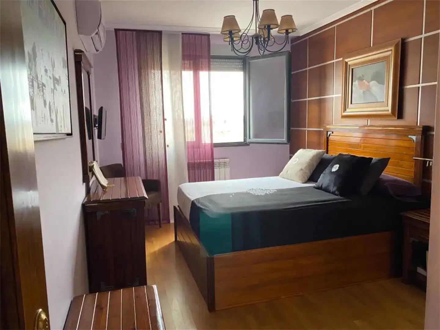 Schlafzimmer von Wohnung zum Verkauf in Almazán mit Klimaanlage und Balkon