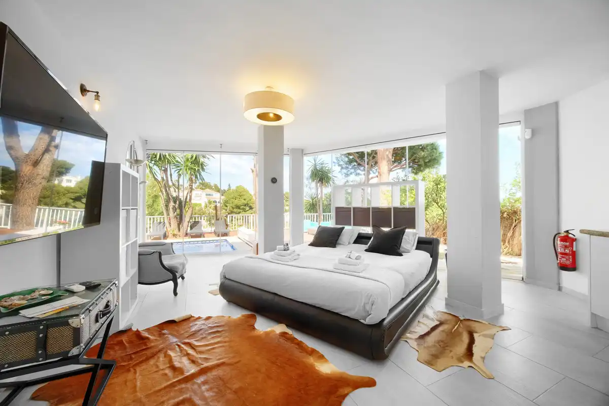 Bedroom of Houses for sale in Mijas  with Air Conditioner, Heating and Private garden