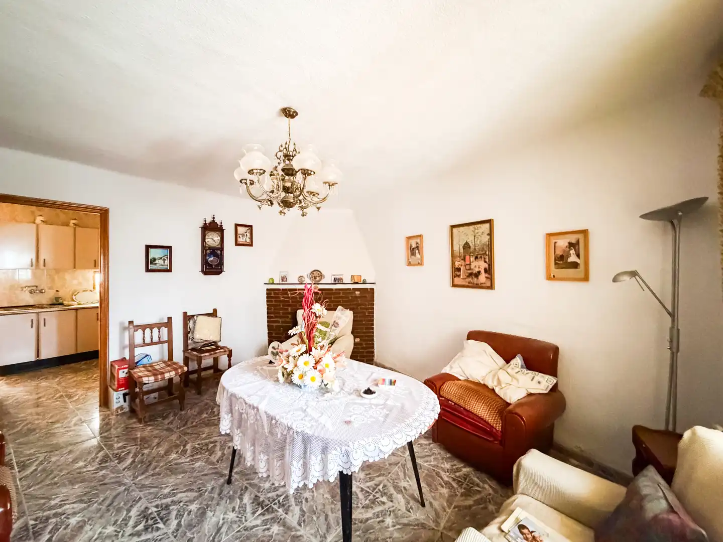 Living room of Houses for sale in Baza  with Terrace, Furnished and Balcony