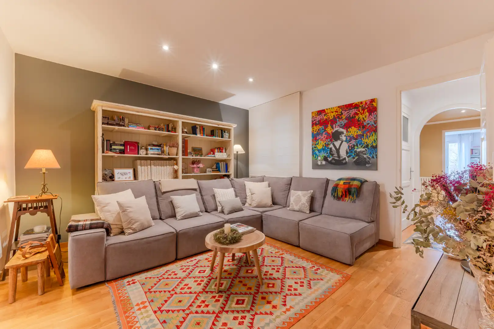 Wohnzimmer von Wohnung zum Verkauf in Girona mit Heizung und Terrasse