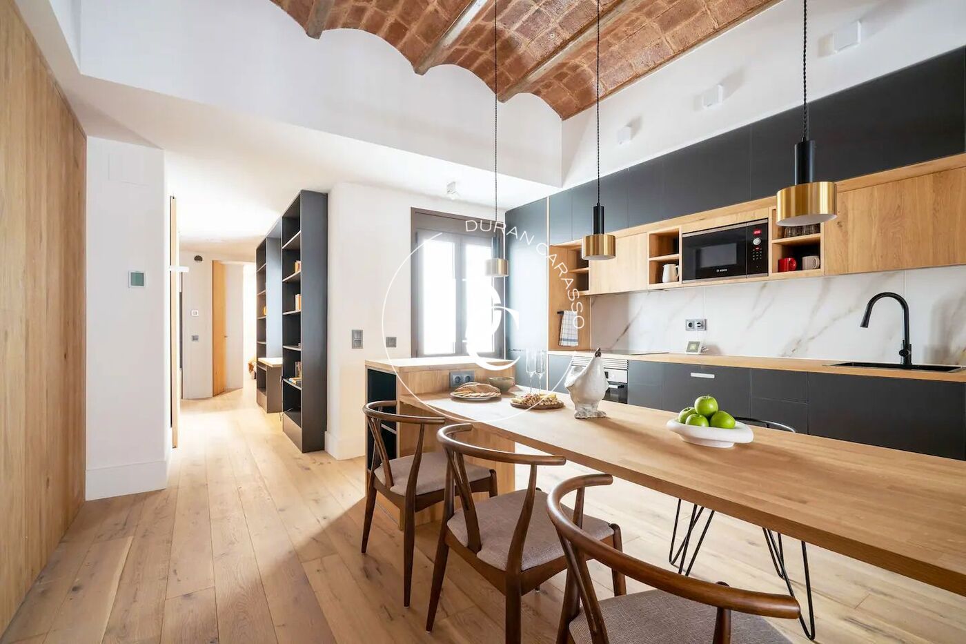 Kitchen of Flat for sale in  Barcelona Capital  with Air Conditioner, Heating and Furnished