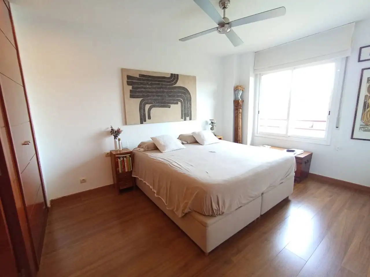 Schlafzimmer von Wohnung zur Miete in Sant Cugat del Vallès mit Klimaanlage, Heizung und Parkett