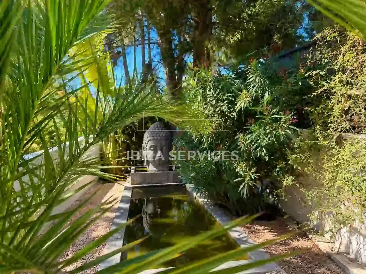 Jardín de Casa o chalet de alquiler en Sant Antoni de Portmany con Aire acondicionado, Jardín privado y Piscina