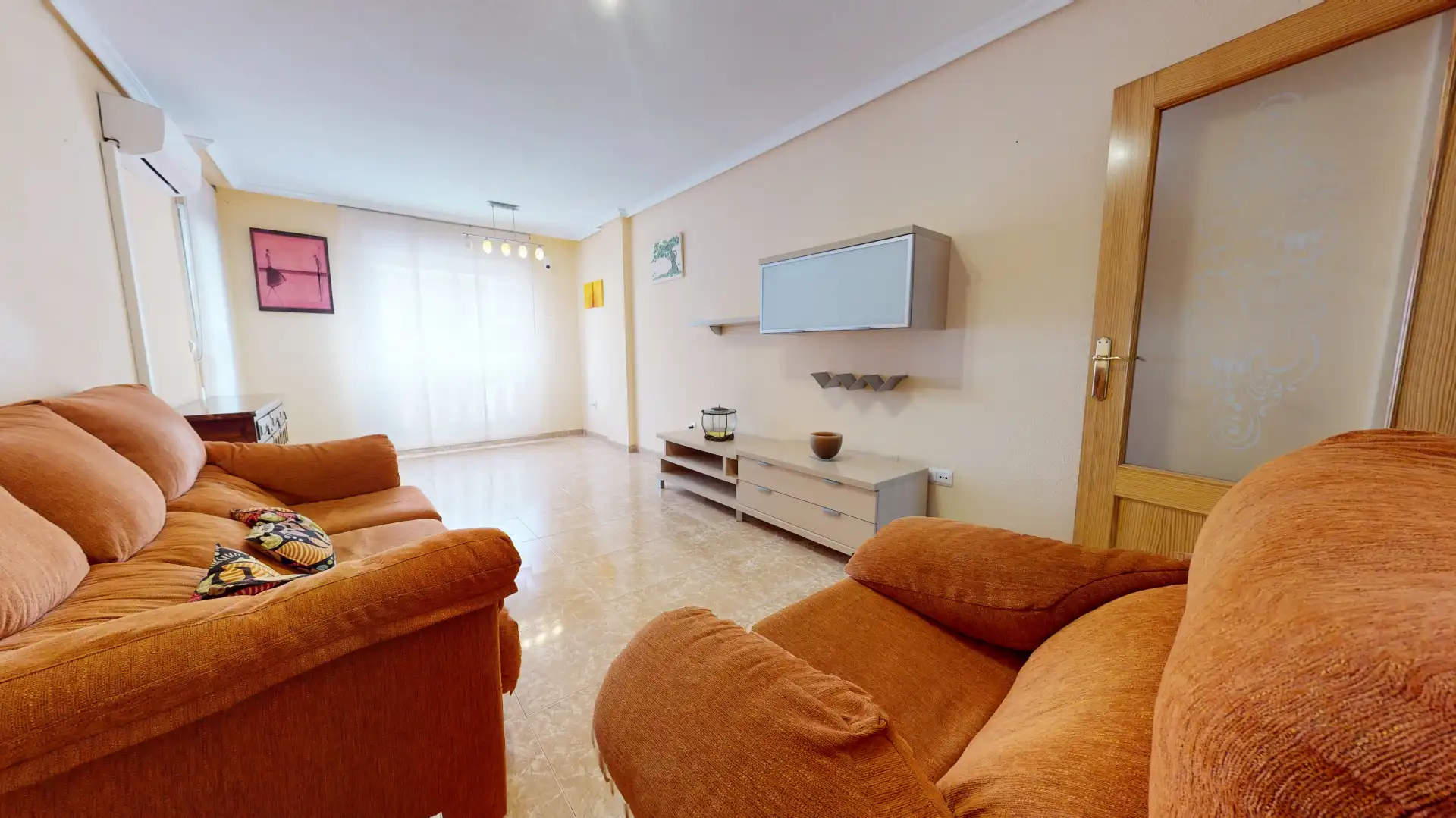 Sala de estar de Piso en venta en Mutxamel con Aire acondicionado, Trastero y Alarma