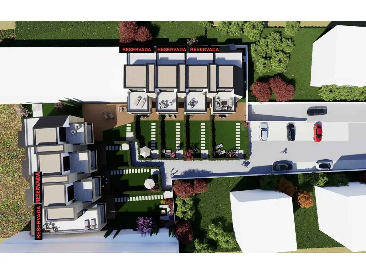 Terrassa de Casa adosada en venda en Vigo  amb Jardí privat i Terrassa