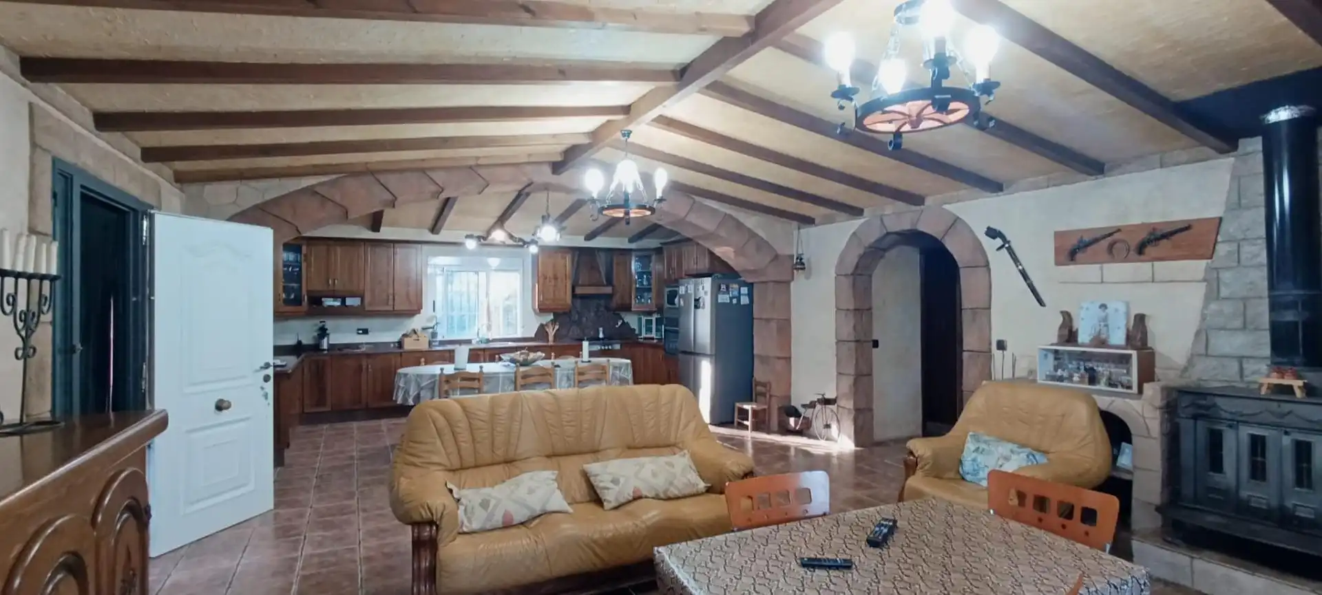 Wohnzimmer von Haus oder Chalet zum Verkauf in Hondón de las Nieves / El Fondó de les Neus mit Privatgarten, Terrasse und Abstellraum
