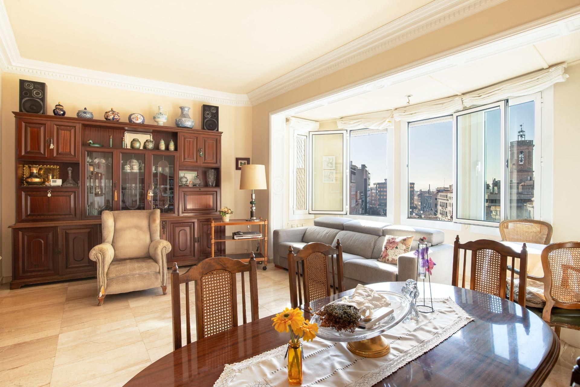 Living room of Flat for sale in Sabadell  with Heating, Terrace and Storage room