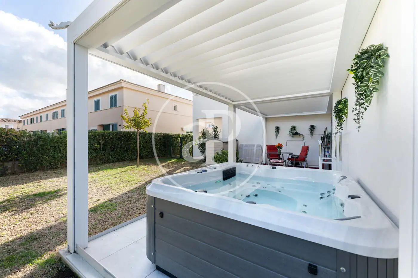 Terrasse von Einfamilien-Reihenhaus zum Verkauf in  Palma de Mallorca mit Klimaanlage, Heizung und Privatgarten