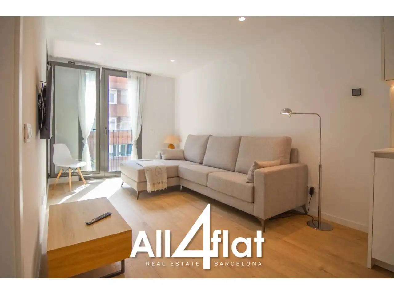 Living room of Flat for rent in Barcelona  with Air Conditioner, Heating and Furnished