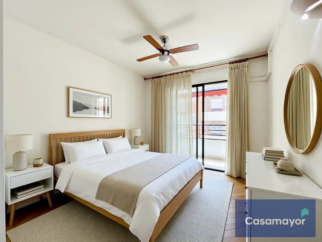 Schlafzimmer von Wohnung zum Verkauf in Alicante / Alacant mit Klimaanlage, Abstellraum und Balkon