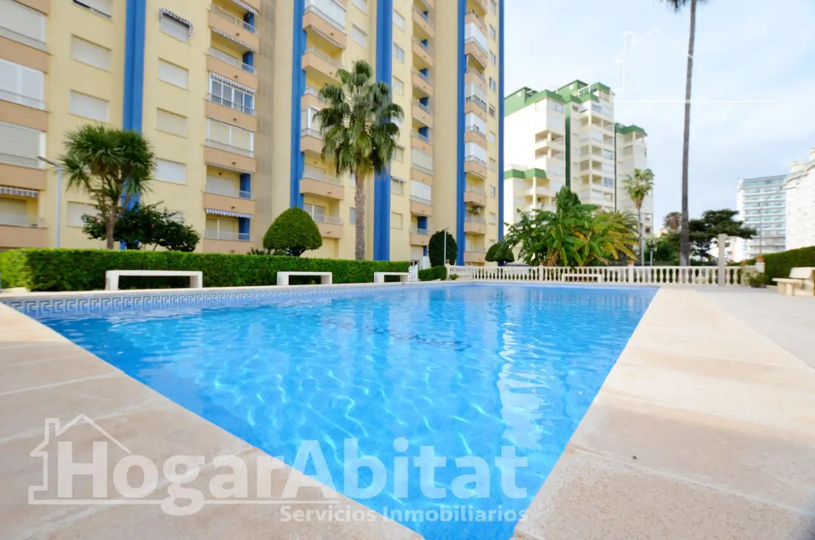 Swimming pool of Flat for sale in Gandia  with Air Conditioner, Private garden and Community pool