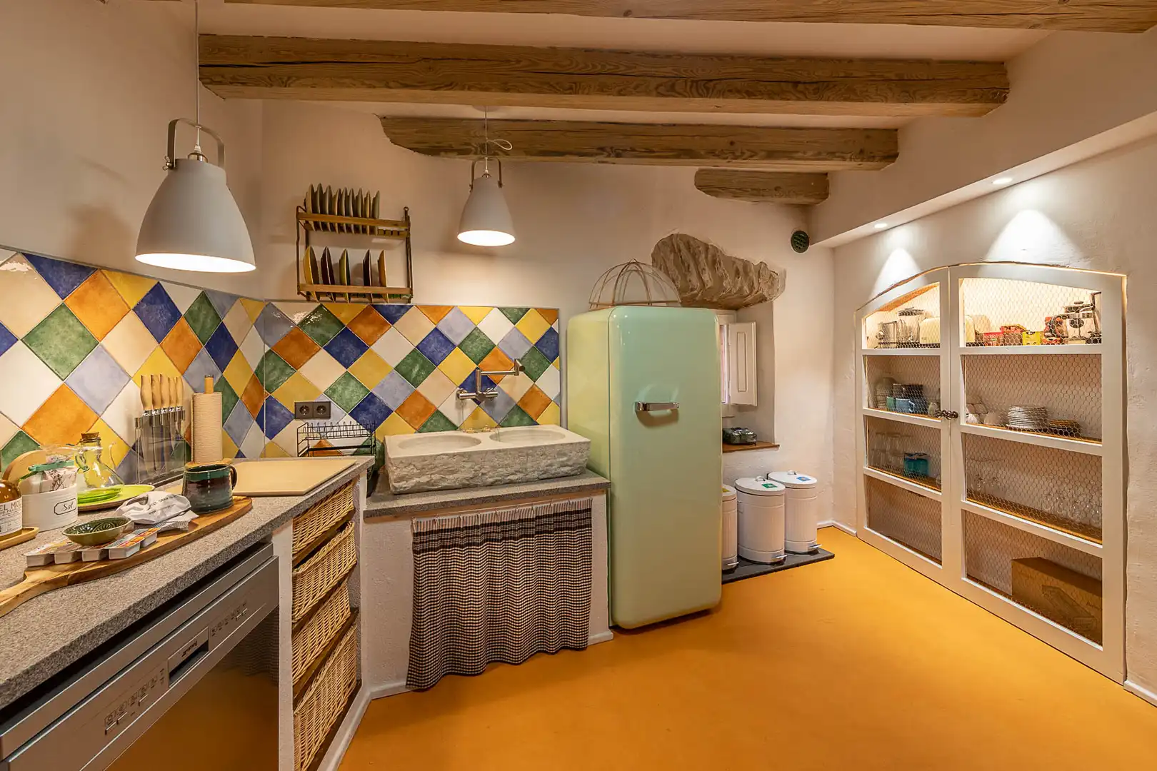 Cocina de Finca rústica en venta en Cistella con Aire acondicionado, Calefacción y Jardín privado