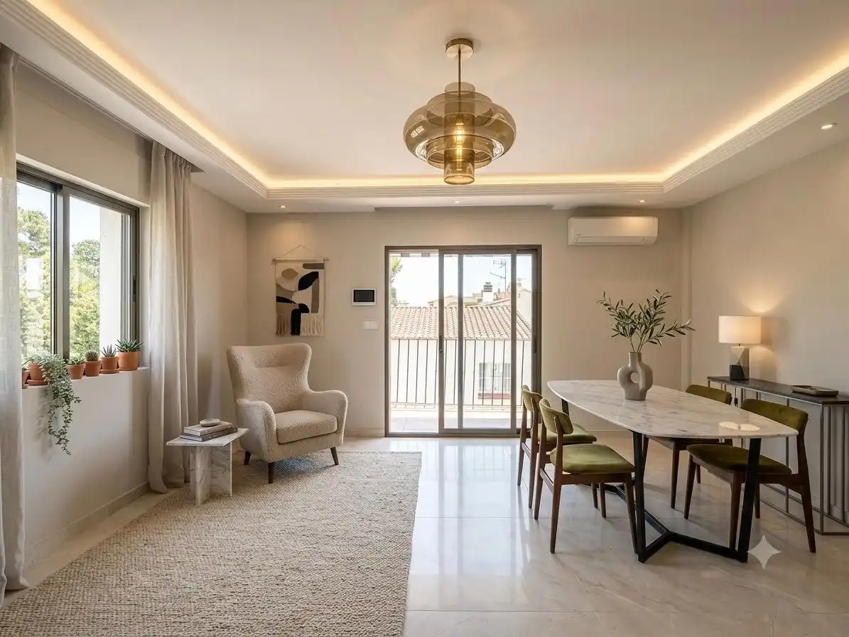 Comedor de Apartamento en venta en Mijas con Aire acondicionado, Jardín privado y Terraza