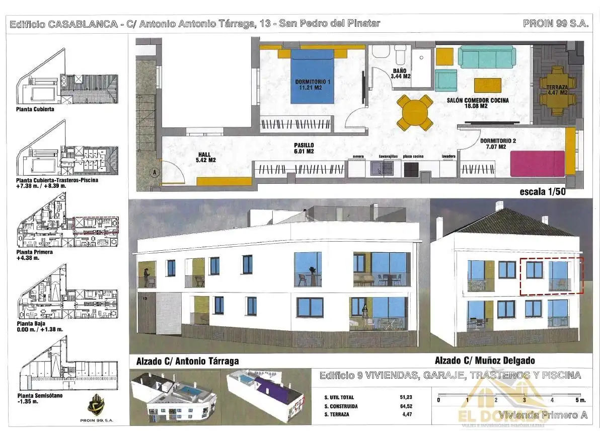 Apartamento en venta en San Pedro del Pinatar con Aire acondicionado, Calefacción y Terraza