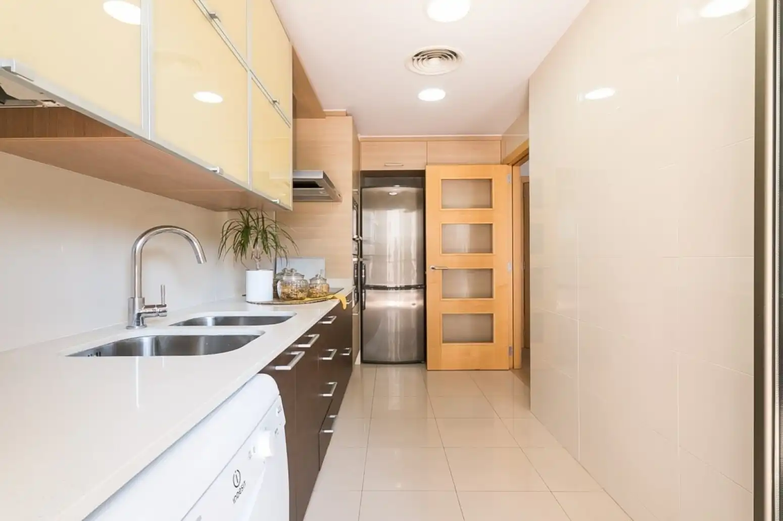 Küche von Wohnung zum Verkauf in Terrassa mit Klimaanlage, Heizung und Parkett