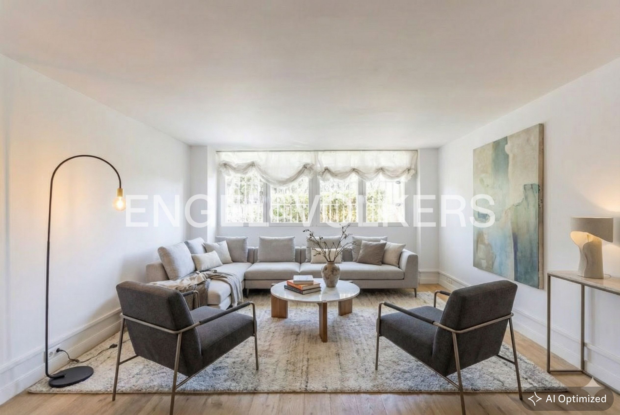 Sala d'estar de Apartament de lloguer en  Madrid Capital amb Aire condicionat, Calefacció i Piscina