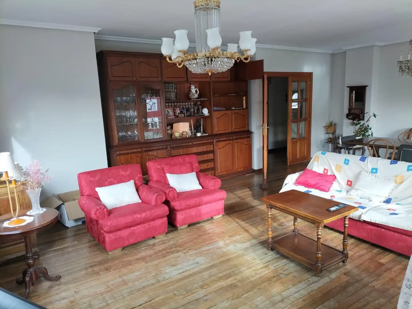 Sala de estar de Piso en venta en Palencia con Calefacción, Parquet y Balcón