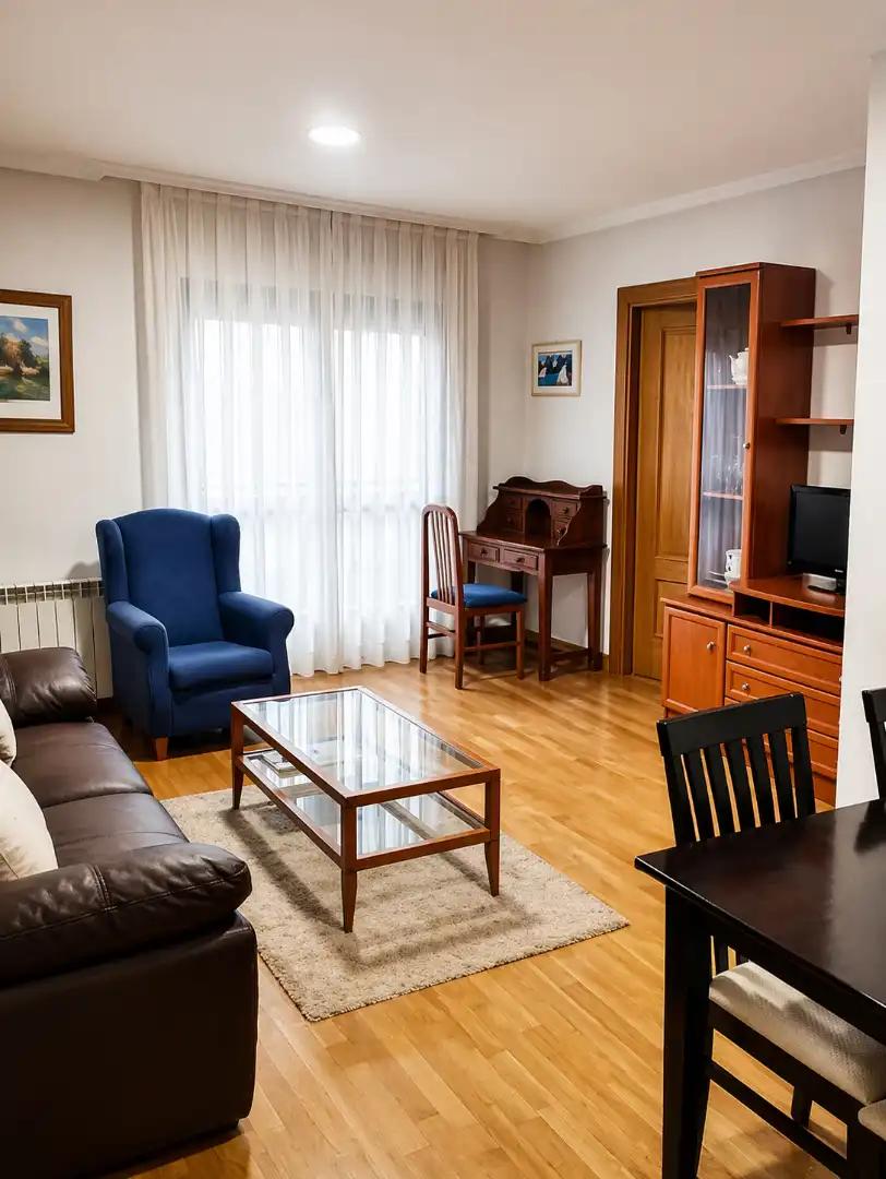 Living room of Flat for rent in Santander  with Heating, Furnished and Oven