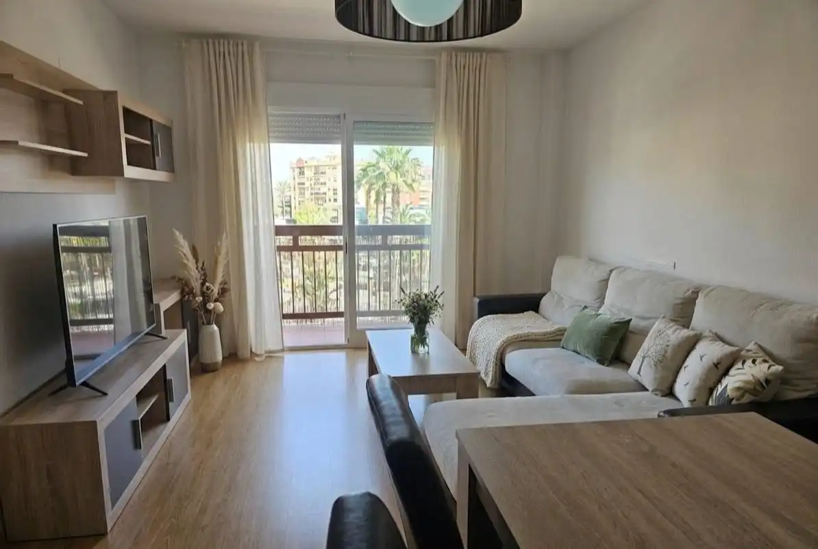 Sala de estar de Piso en venta en  Murcia Capital con Terraza