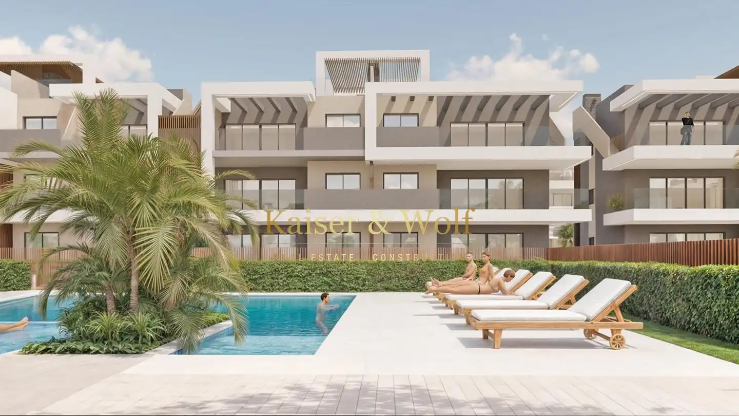 Vista exterior de Piso en venta en Pilar de la Horadada con Terraza y Piscina comunitaria