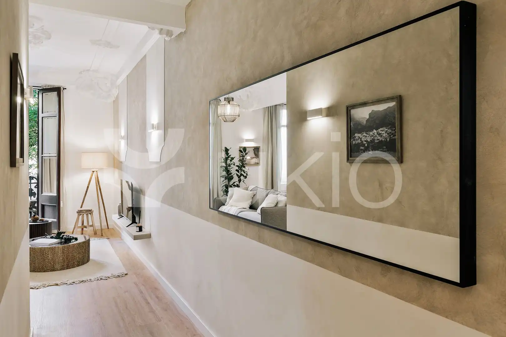 Living room of Study for rent in Barcelona  with Air Conditioner, Heating and Furnished