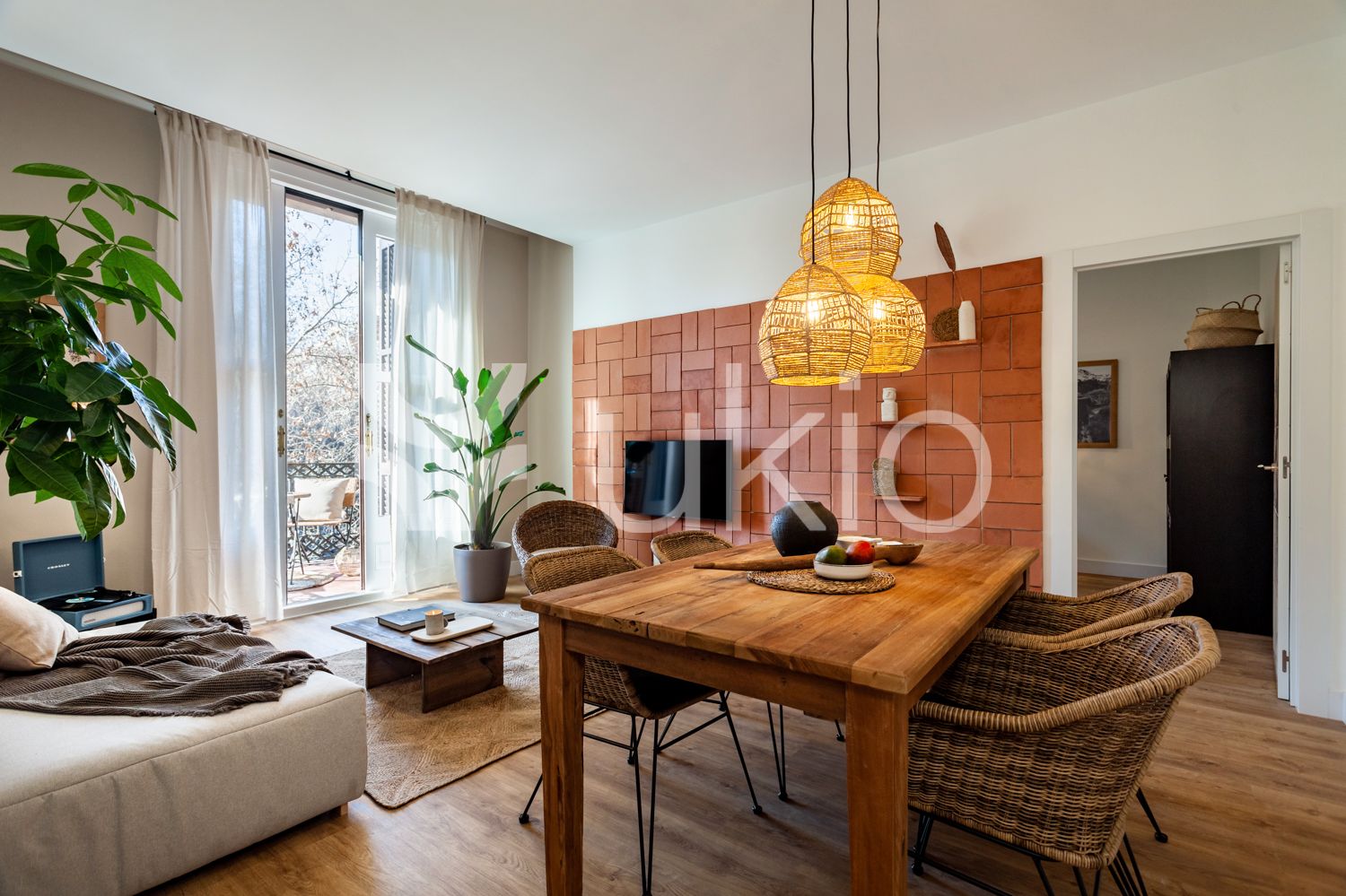 Living room of Apartment to rent in  Barcelona Capital  with Air Conditioner, Furnished and Oven