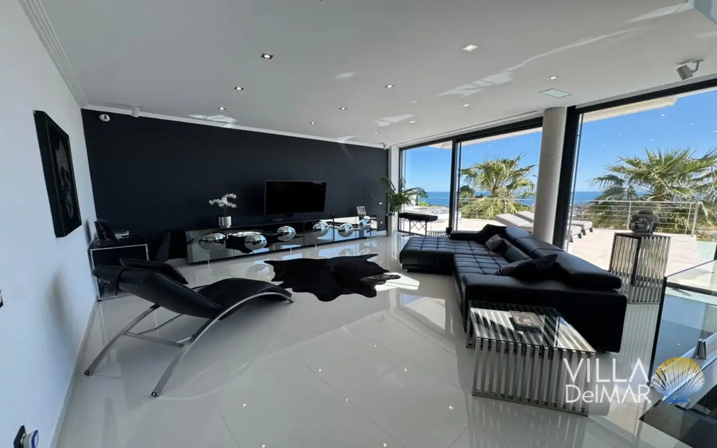Wohnzimmer von Haus oder Chalet zum Verkauf in Calpe / Calp mit Klimaanlage, Heizung und Privatgarten