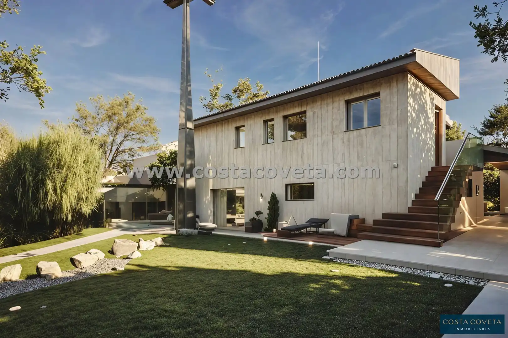 Außenansicht von Haus oder Chalet zum Verkauf in El Campello mit Klimaanlage, Privatgarten und Terrasse