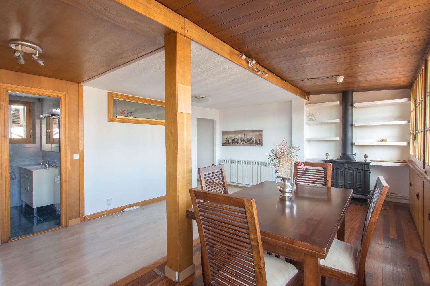 Dining room of Flat to rent in  Pamplona / Iruña  with Air Conditioner and Heating