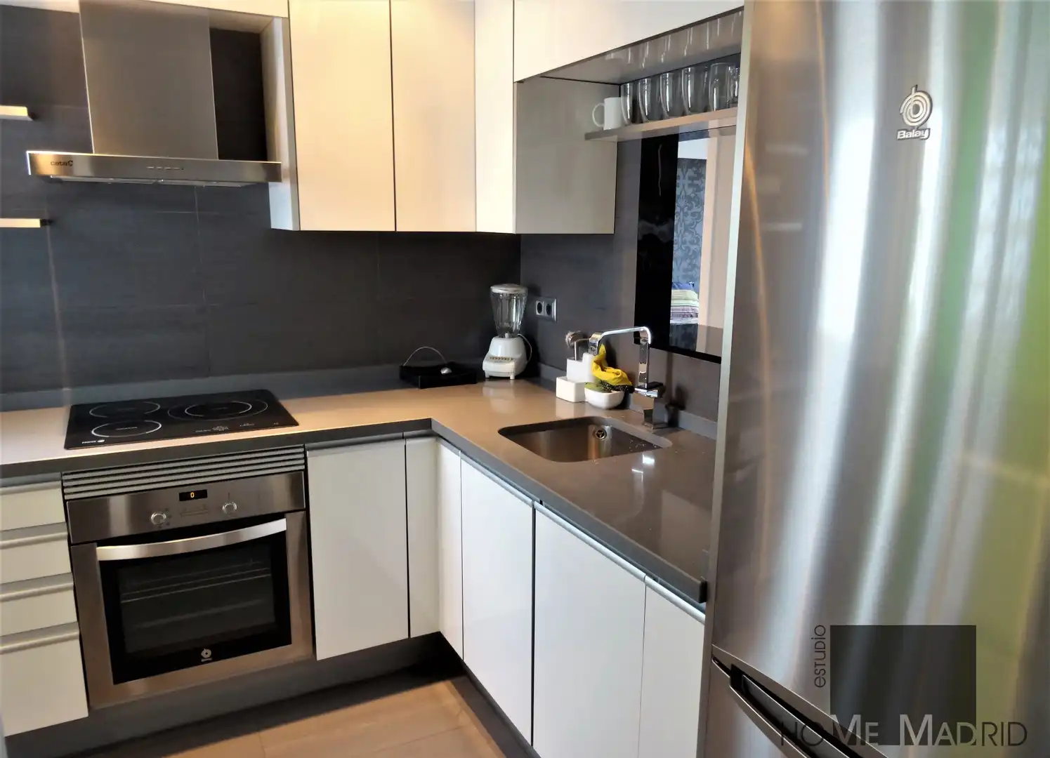 Küche von Wohnung zur Miete in Madrid mit Klimaanlage, Heizung und Möbliert
