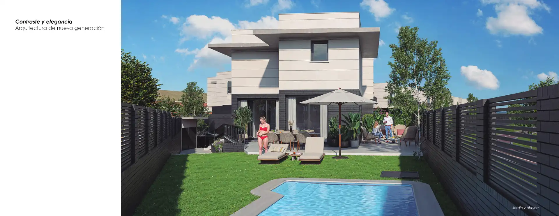 Jardín de Casa adosada en venta en Boadilla del Monte con Aire acondicionado, Calefacción y Jardín privado