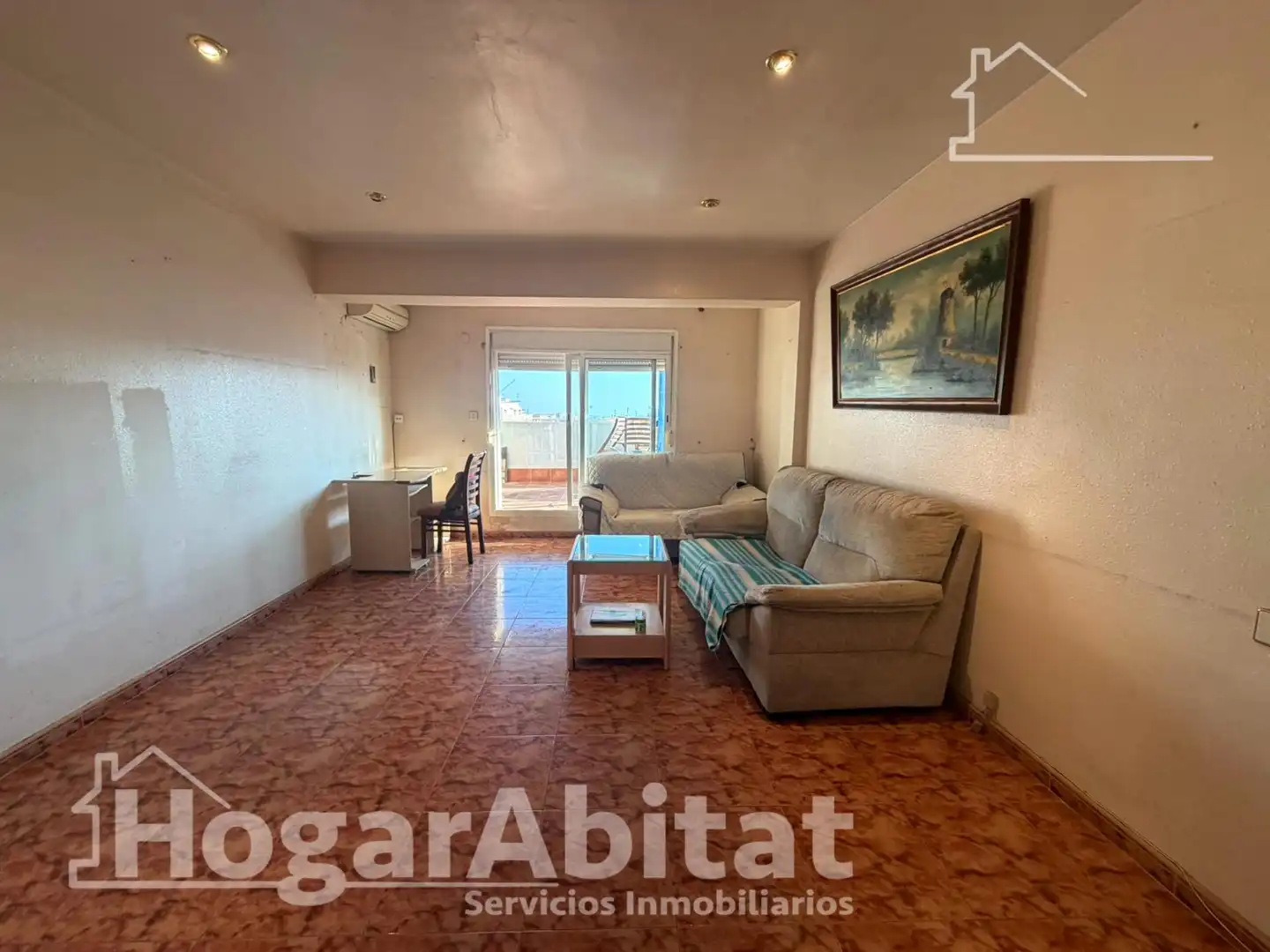 Sala de estar de Ático en venta en Sagunto / Sagunt con Aire acondicionado, Terraza y Alarma