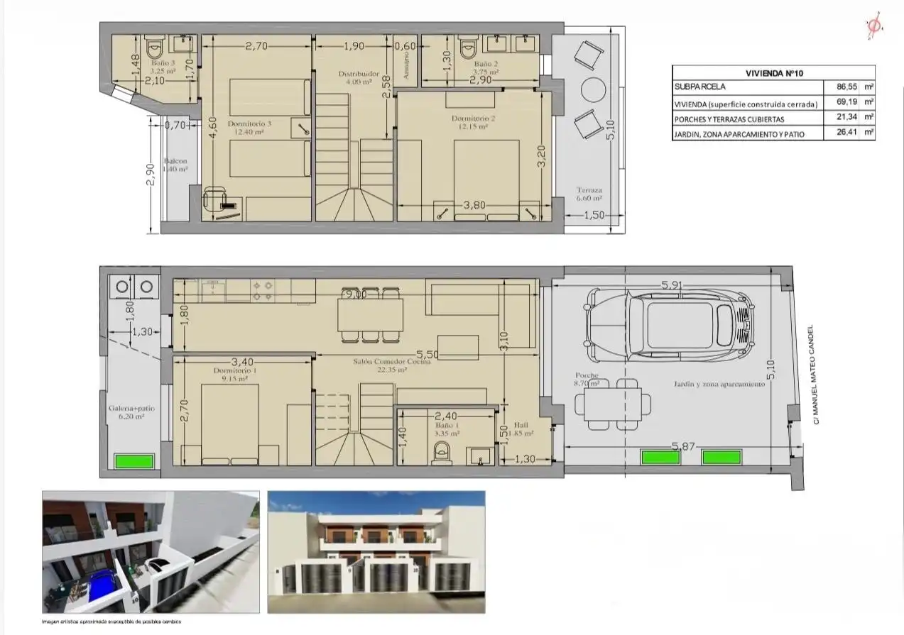 Casa adosada en venta en Rafal con Aire acondicionado, Calefacción y Jardín privado