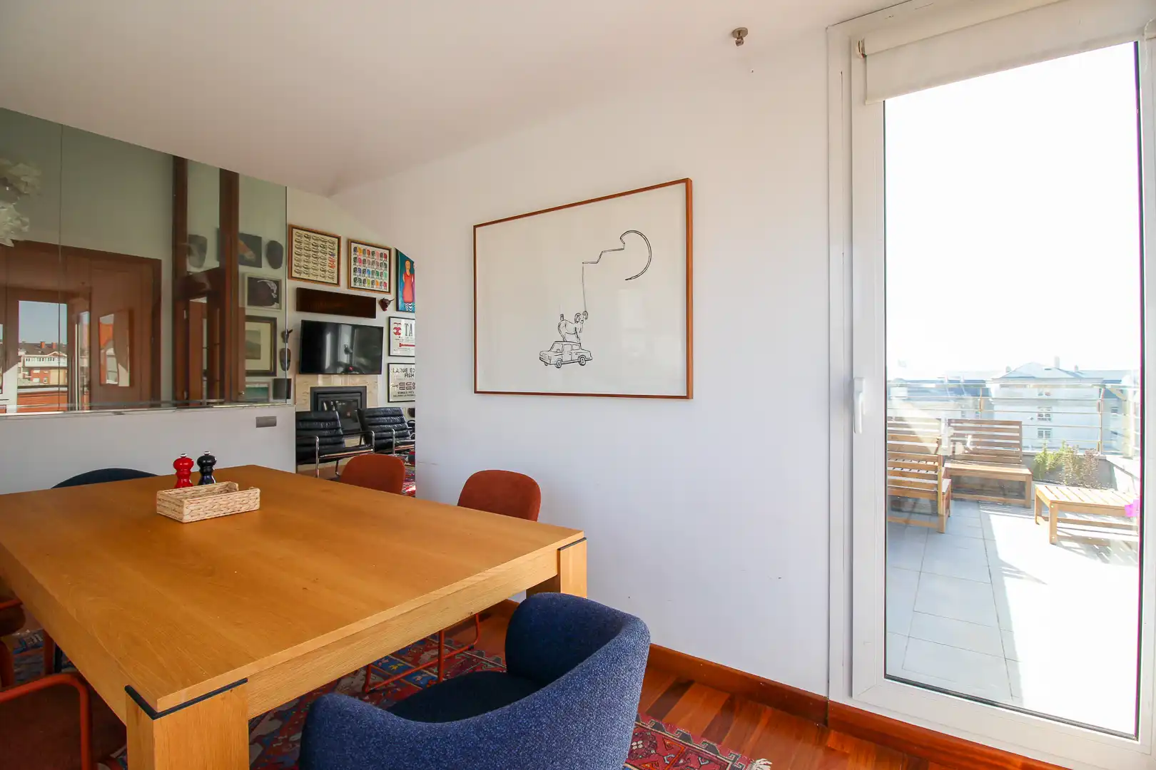Dining room of Duplexes for sale in Santander  with Heating, Parquet flooring and Terrace
