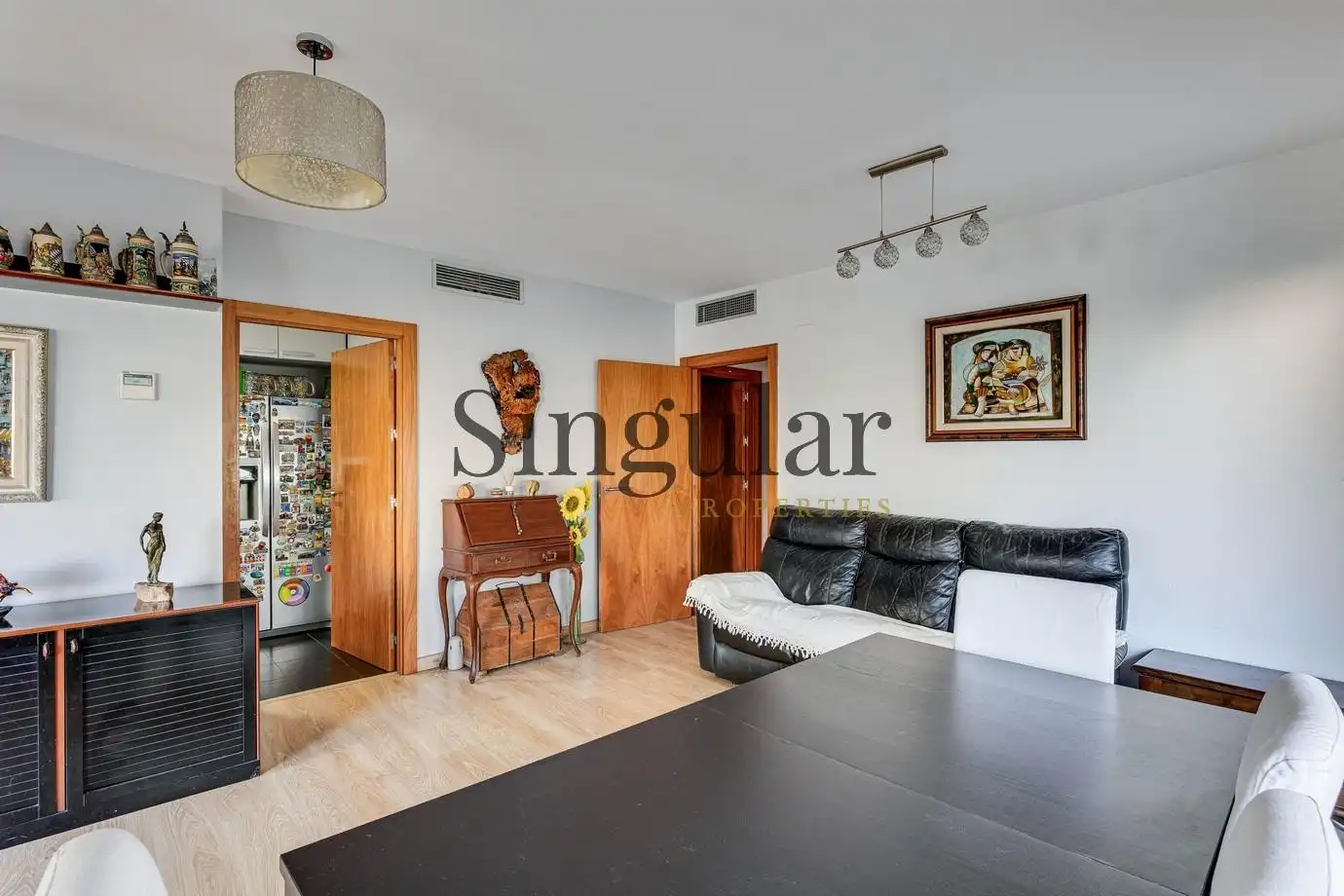 Sala de estar de Piso en venta en Badalona con Calefacción, Jardín privado y Parquet