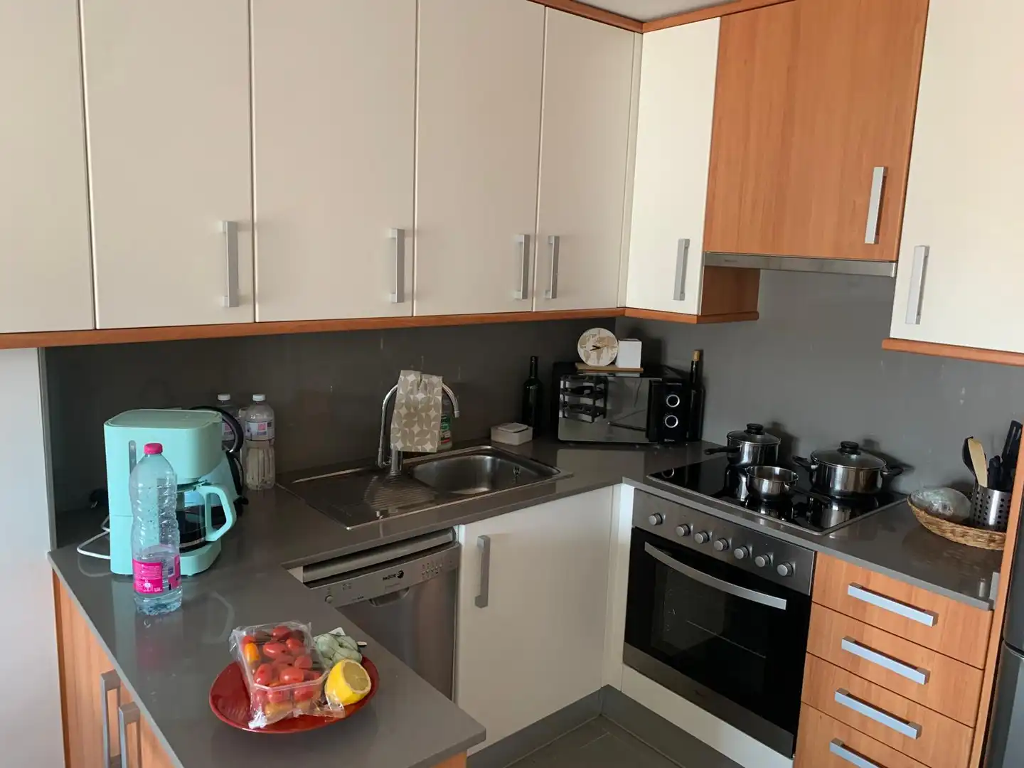 Kitchen of Flat for sale in Roses  with Air Conditioner, Heating and Terrace