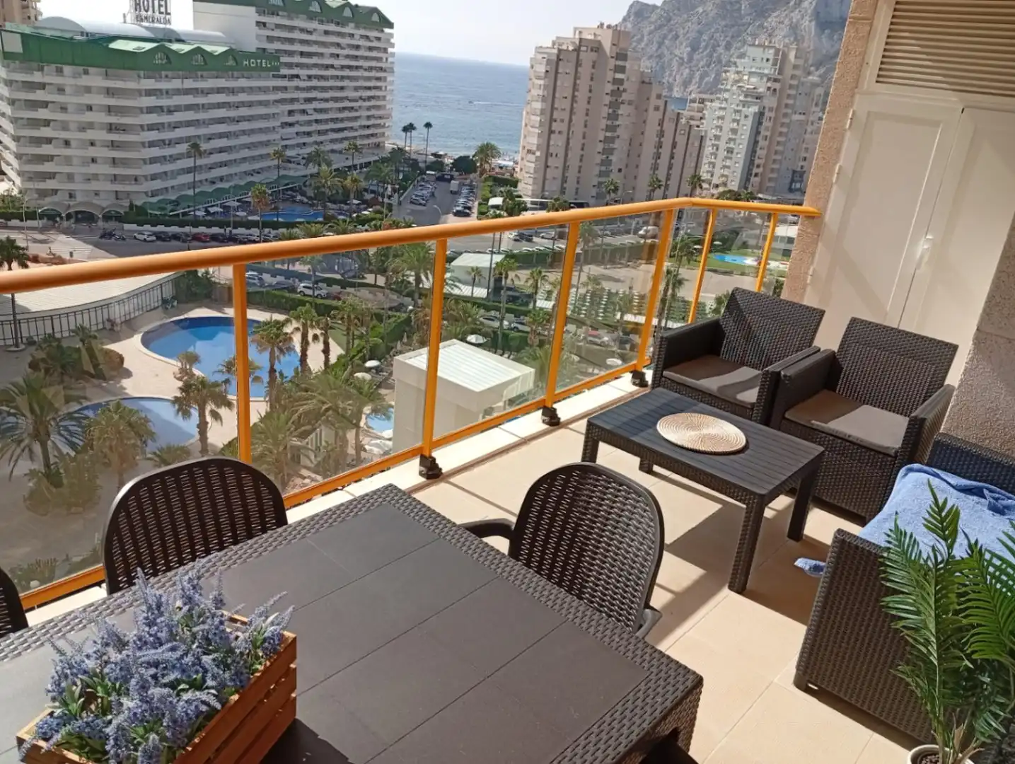 Terrace of Apartments for sale in Calpe / Calp  with Air Conditioner, Heating and Swimming Pool
