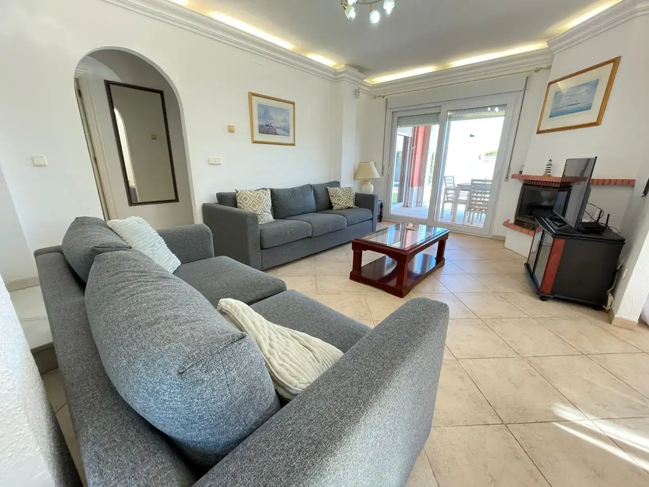 Sala de estar de Casa o chalet en venta en La Manga del Mar Menor con Aire acondicionado, Calefacción y Jardín privado