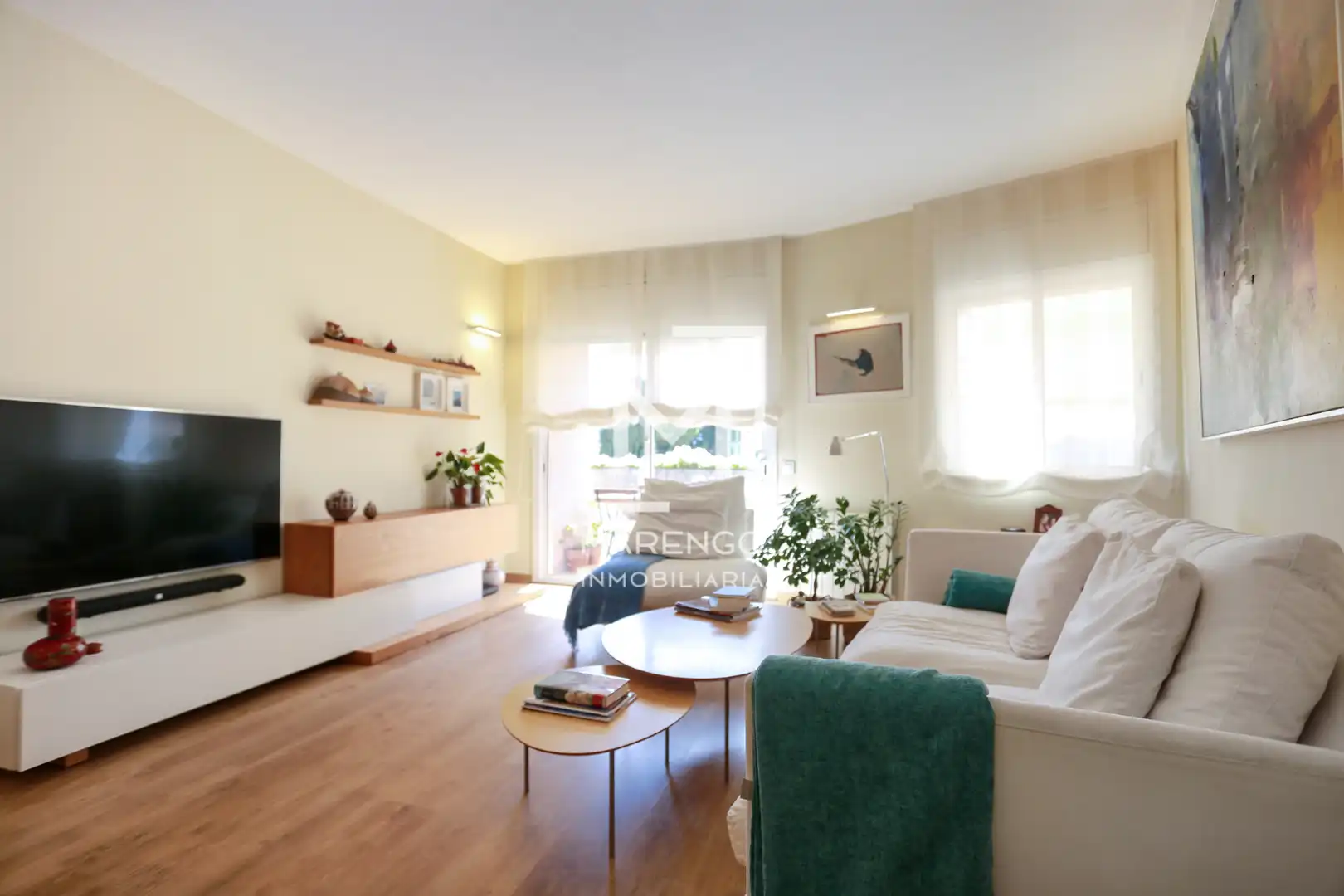 Wohnzimmer von Wohnung zur Miete in Sitges mit Klimaanlage, Heizung und Parkett