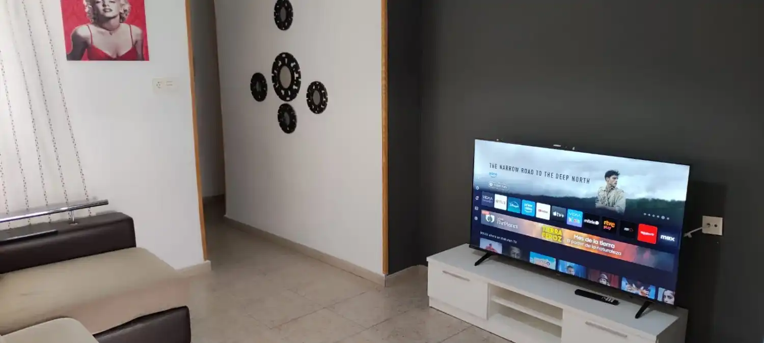 Sala de estar de Piso de alquiler en Mazarrón con Aire acondicionado, Amueblado y Horno