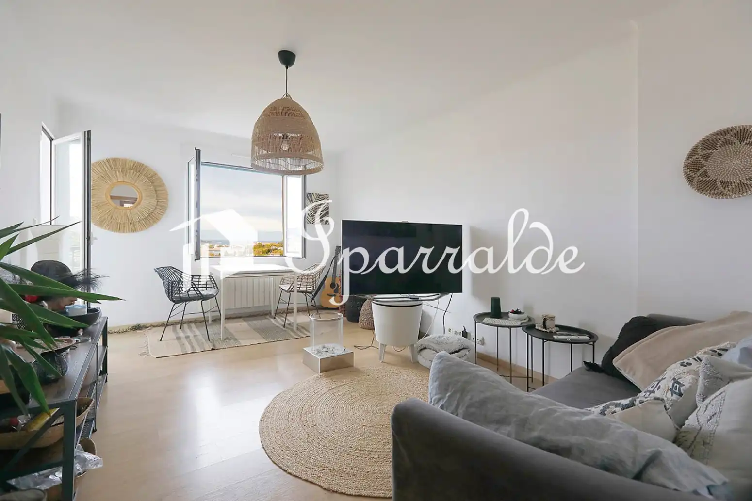 Living room of Flat for sale in Hendaye  with Heating, Parquet flooring and Balcony