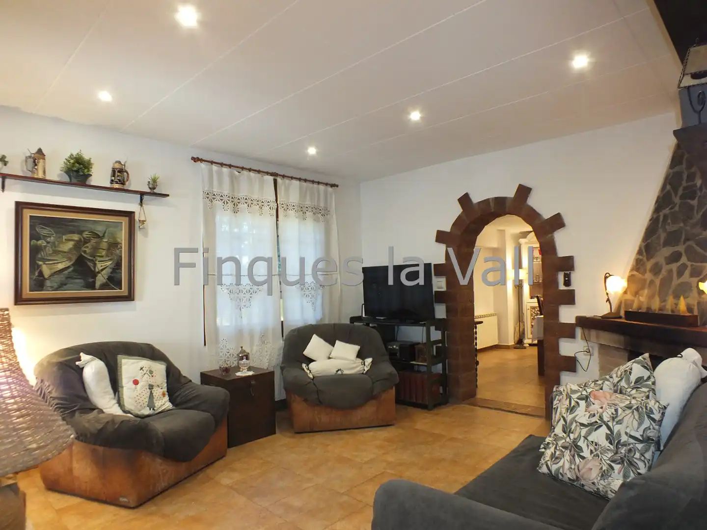 Living room of Houses for sale in Argentona  with Heating, Private garden and Oven