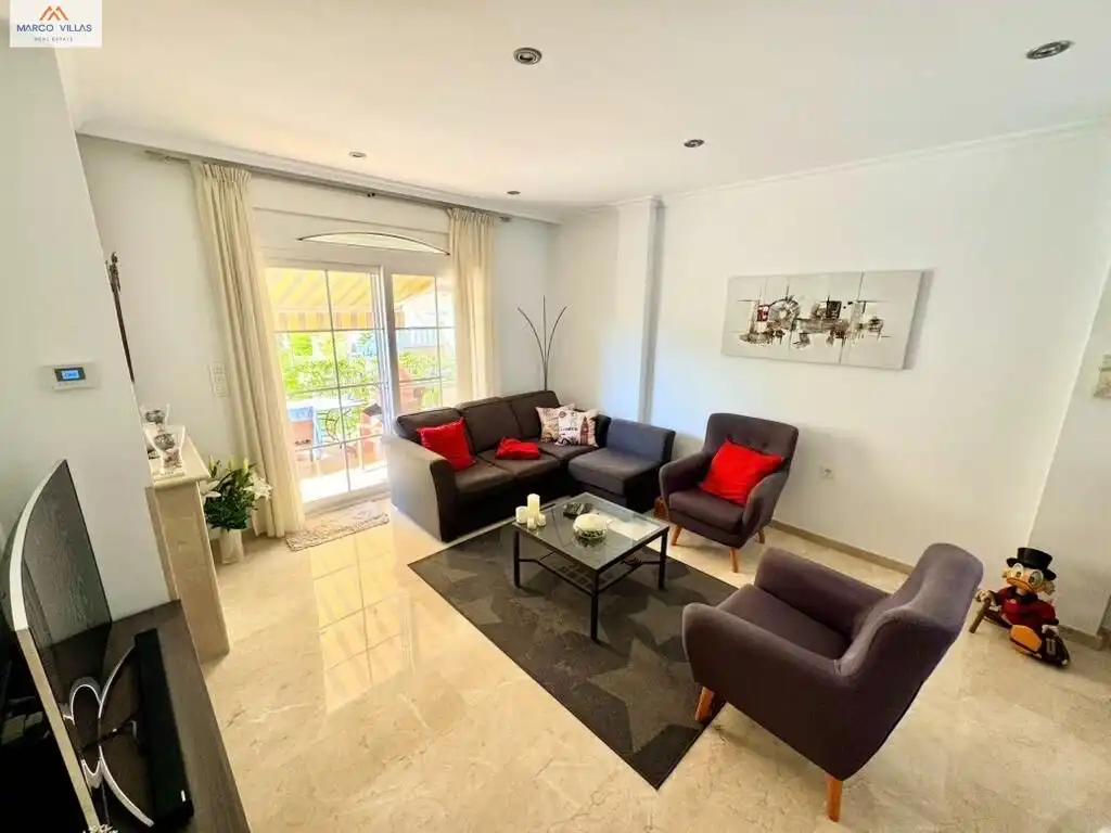 Sala d'estar de Casa o xalet en venda en San Fulgencio amb Aire condicionat, Jardí privat i Balcó