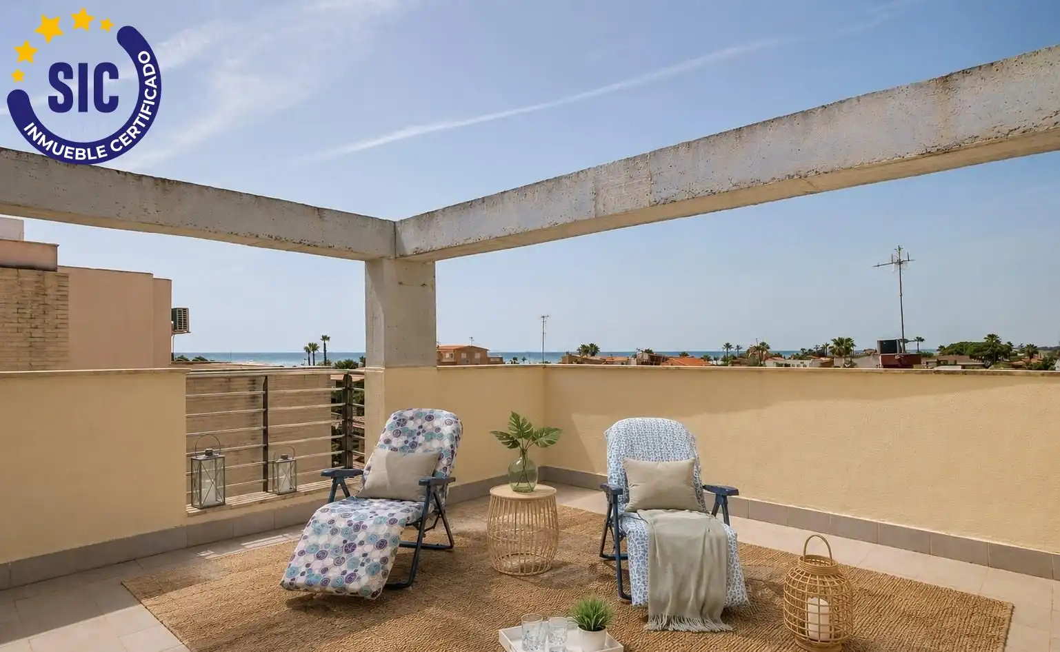Terraza de Casa adosada en venta en Chilches / Xilxes con Jardín privado, Terraza y Amueblado