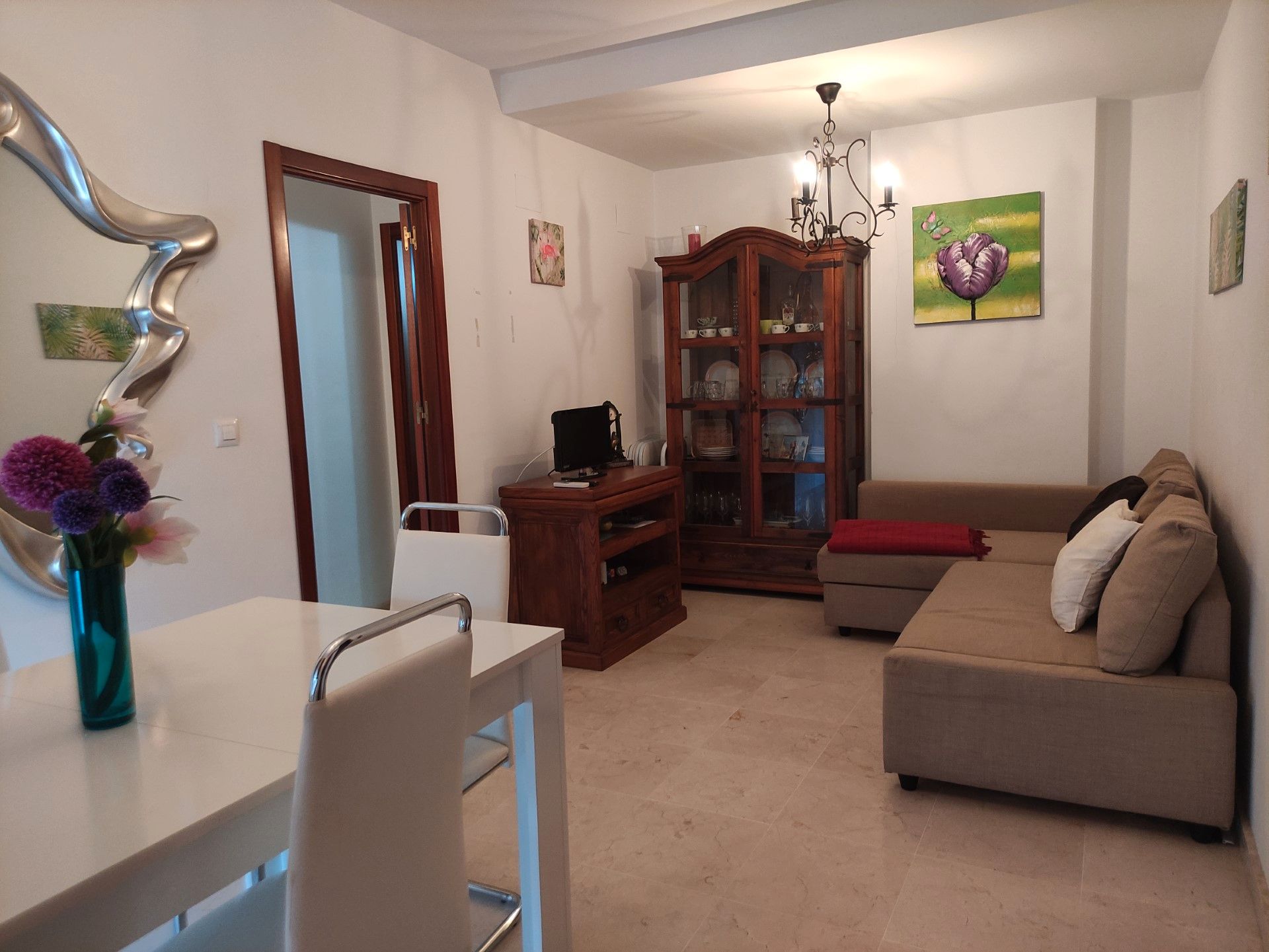 Living room of Apartment to rent in Sanlúcar de Barrameda  with Furnished, Washing machine and Microwave