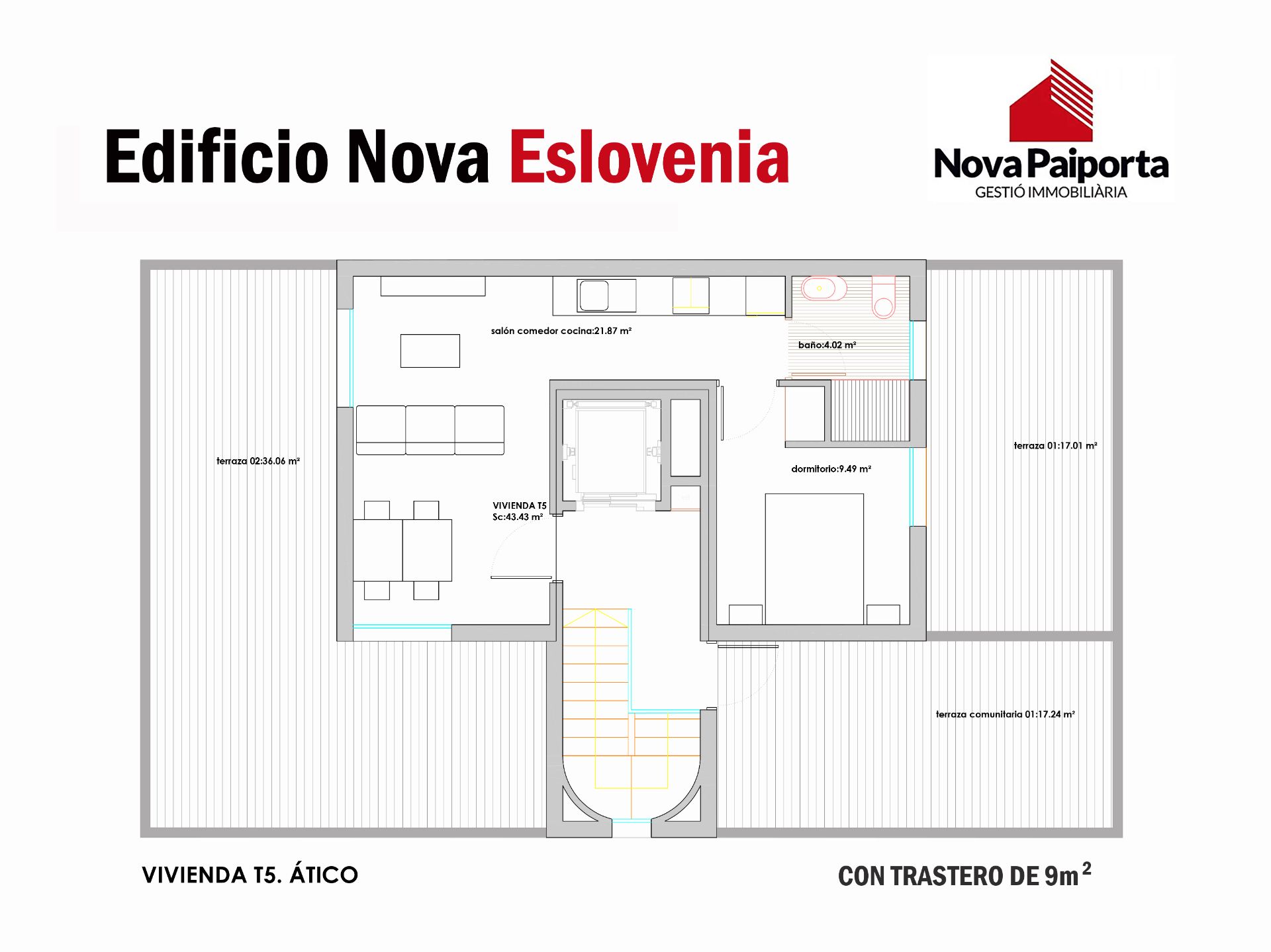 Àtic en venda a Carrer Eslovènia, 17, Metro - Auditorio